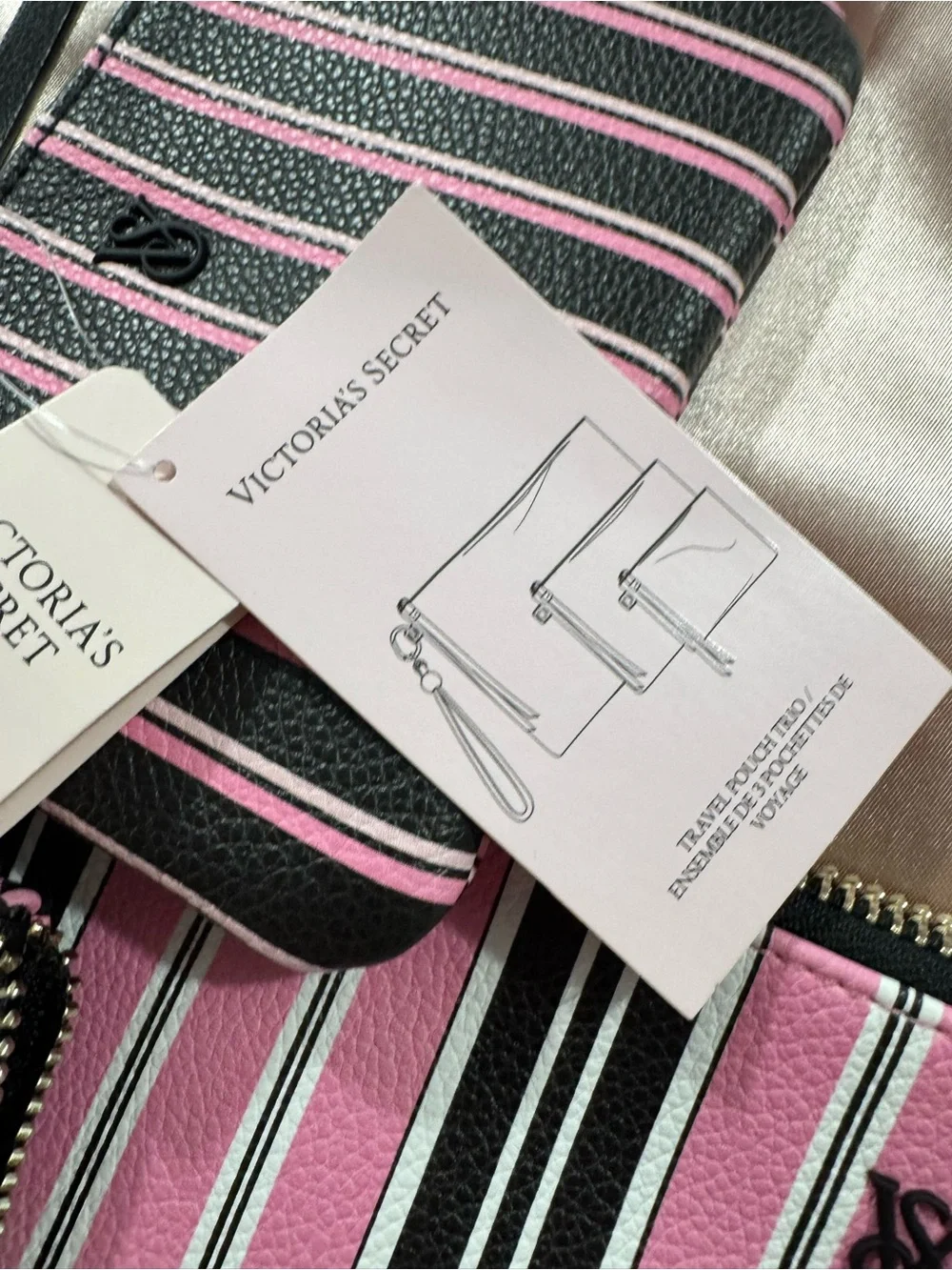 Victoria’s Secret Wristlet Travel Pouch Trio